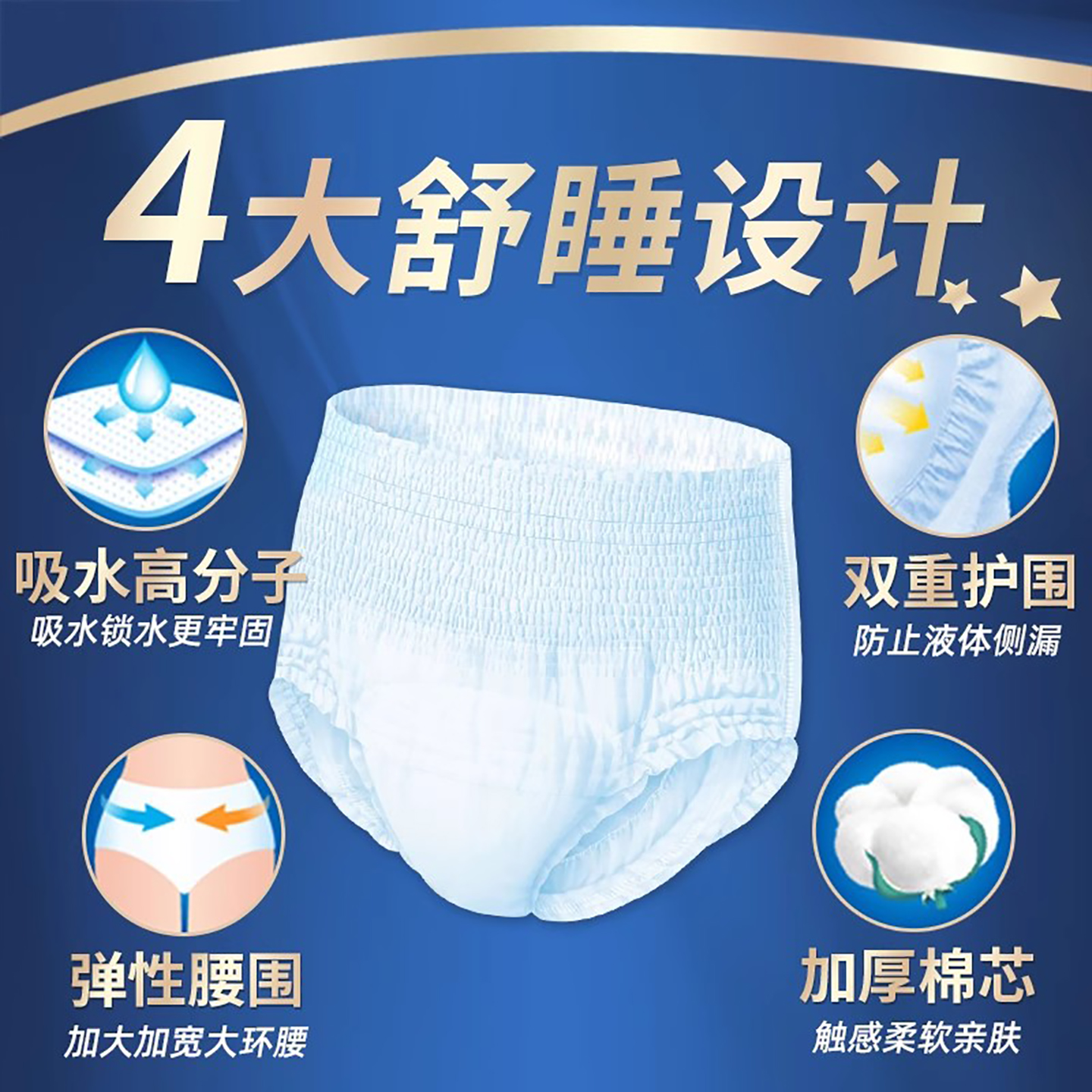 佑帮成人拉拉裤经期护理裤老年人尿不湿失禁裤10片L号(60-130cm)高清大图