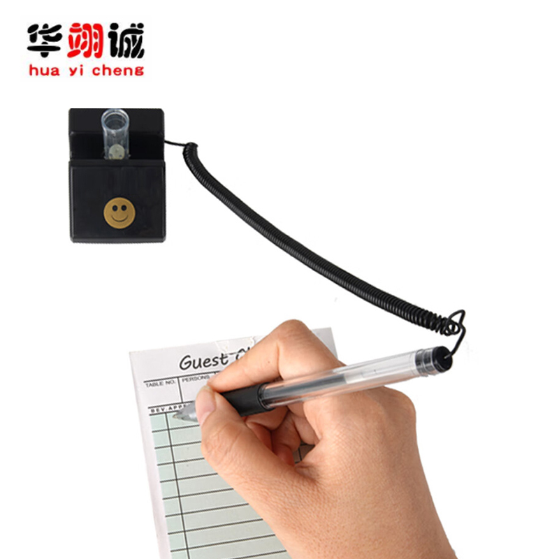 华翊诚hyc030台笔台式中性笔签字笔粘贴牢固带底座07mm支