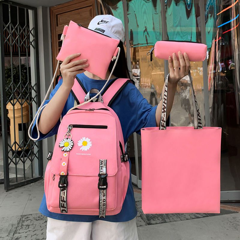 ins学生书包女韩版校园时尚小学生双肩包大容量初高中生背包视频