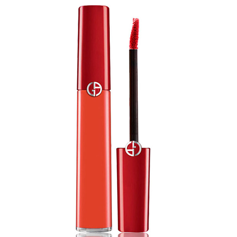 armani阿玛尼臻致丝绒哑光唇釉唇膏口红红管300媚娘橘色