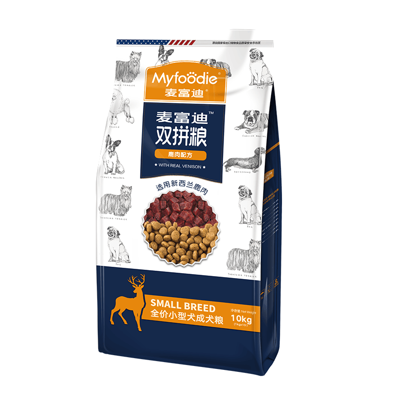 麦富迪狗粮10kg小型犬成犬鹿肉双拼粮泰迪贵宾比熊柯基博美狗粮20斤图片