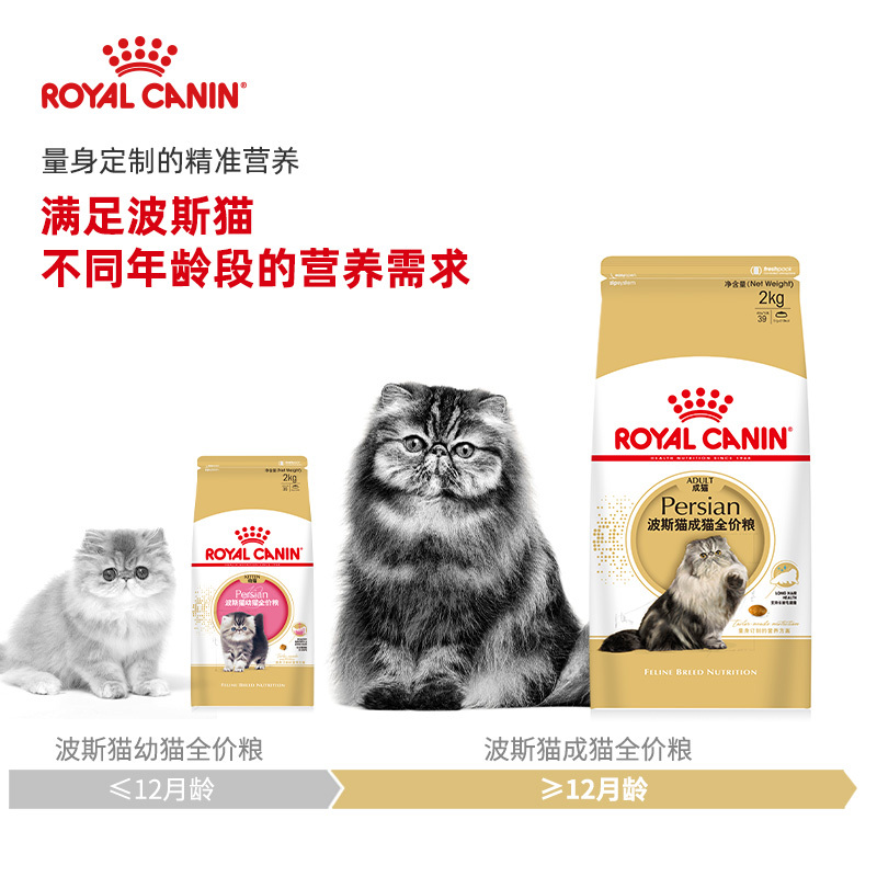 皇家(royal canin) 猫粮 波斯猫 成猫粮 P30 2kg 波斯猫粮 加菲猫