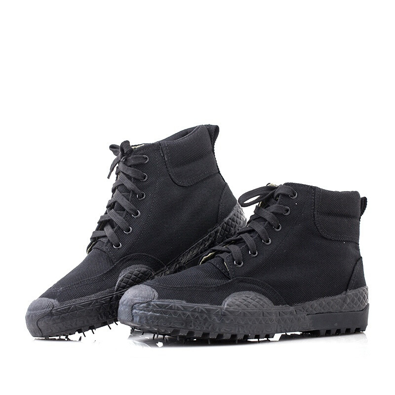 运动鞋男夏季军鞋高帮迷彩鞋07黑色作训鞋视频