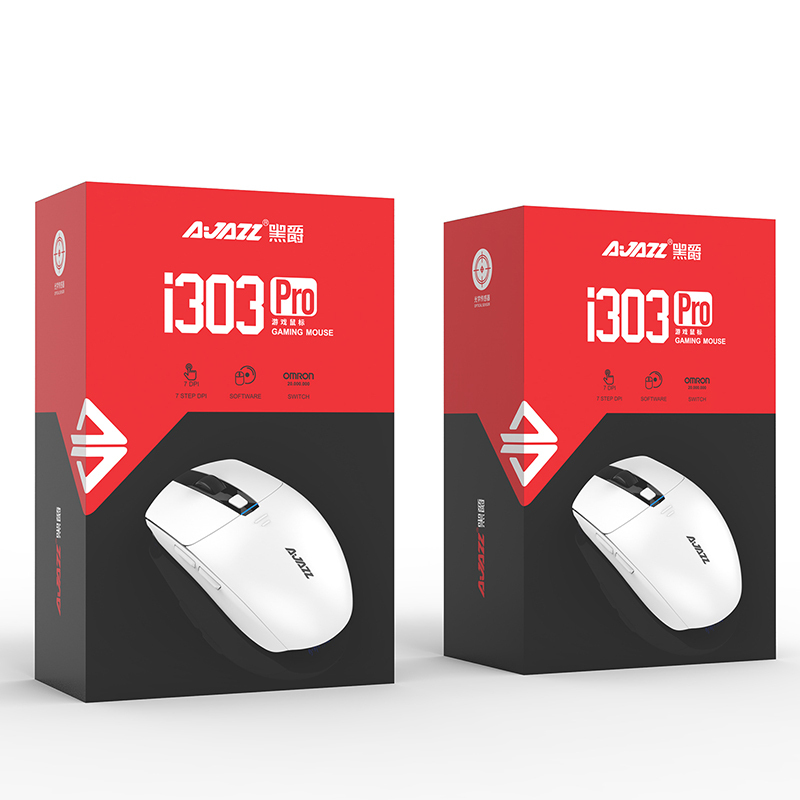 黑爵(AJAZZ)I303Pro无线鼠标 游戏鼠标 71克轻量 定制芯片 欧姆龙20M微动 无线驱动 黑色 自营