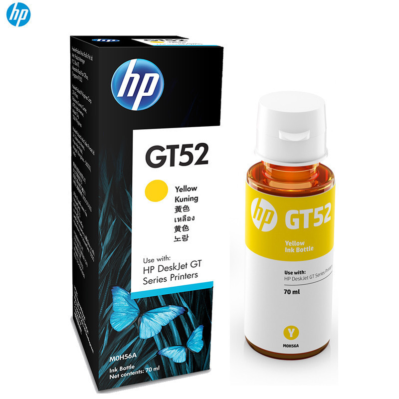惠普(hp) GT52 彩色 黄色墨水(墨盒/墨水)(适用 HP GT5810 GT5820) 黄色