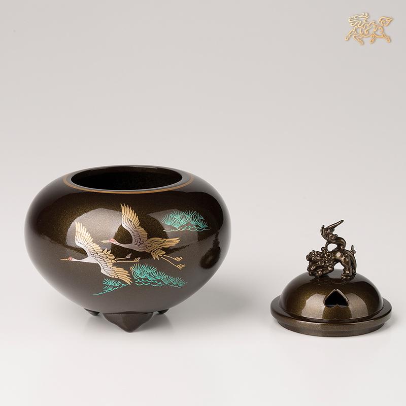 美帮汇全铜摆件《高冈铜器之双鶴》铜工艺品 家居饰品香炉高清大图