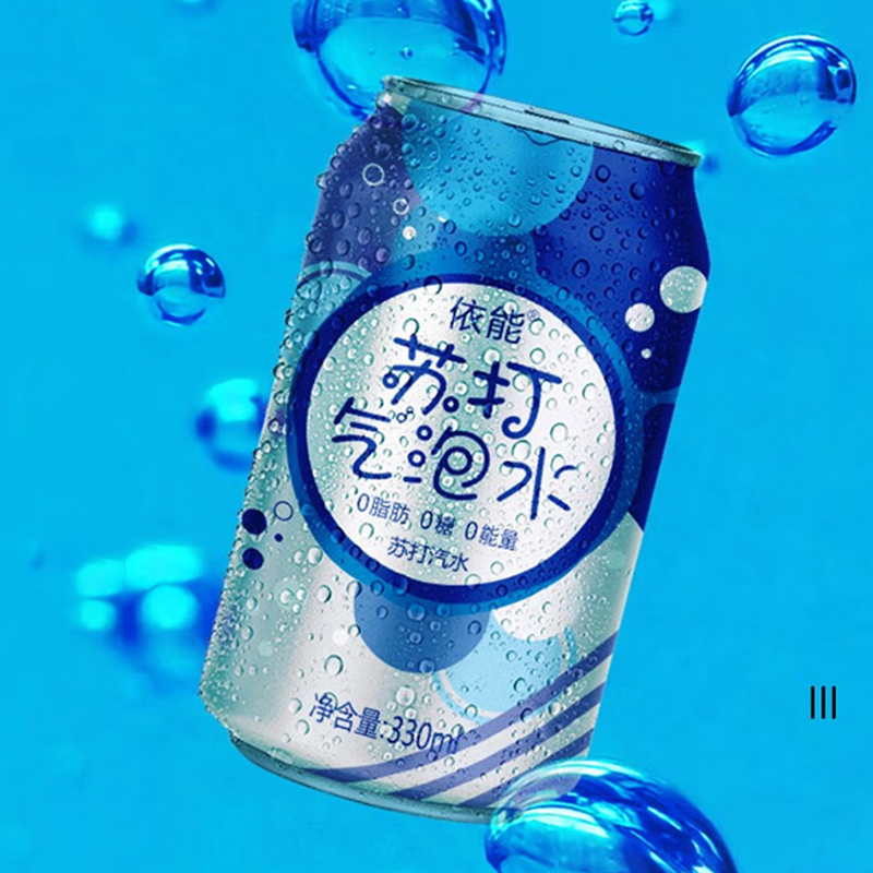 依能苏打水饮料汽水原味柠檬味0糖0卡调酒推荐原味330ml*24罐高清大图