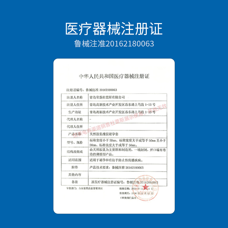 杜蕾斯避孕套大号56mm安全套男用大尺寸加大一码直径35mm保险套光面润滑型12只房事计生用品高清大图