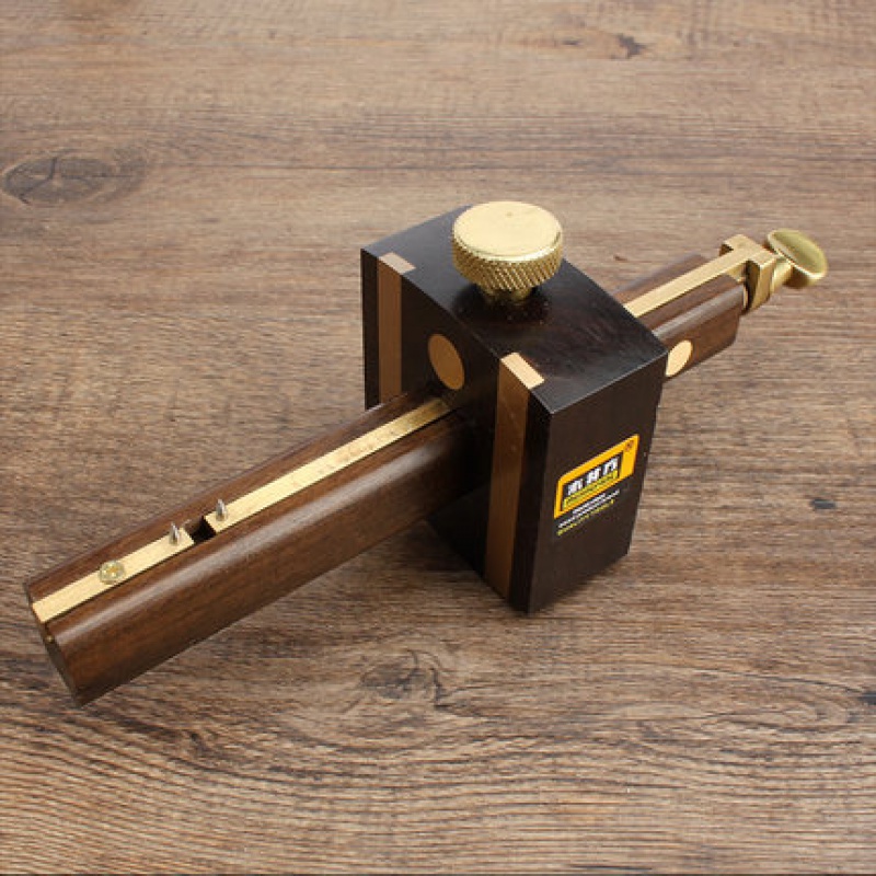 黑檀划线器英式螺杆画线器木工工具勒线器装修线勒子