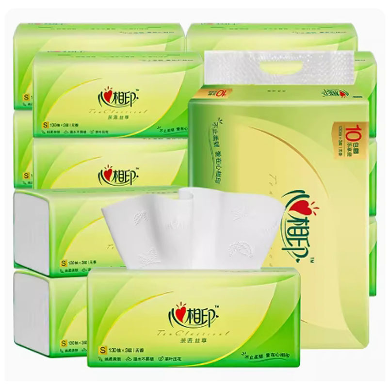 芳美达 心相印纸巾抽纸家用实惠装餐巾纸抽面巾纸 132*190 3层120抽20包整箱高清大图
