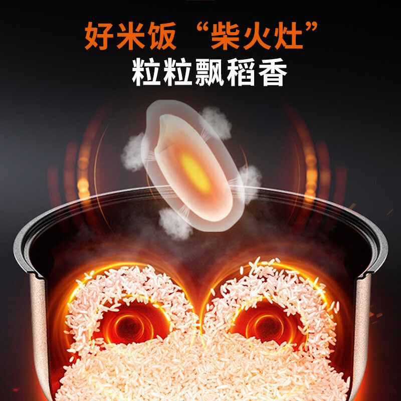 九阳(Joyoung)电饭煲家用电饭锅智能4L大火快煮蒸煮焖炖不粘内胆 F40FZ-F833 铜匠厚釜