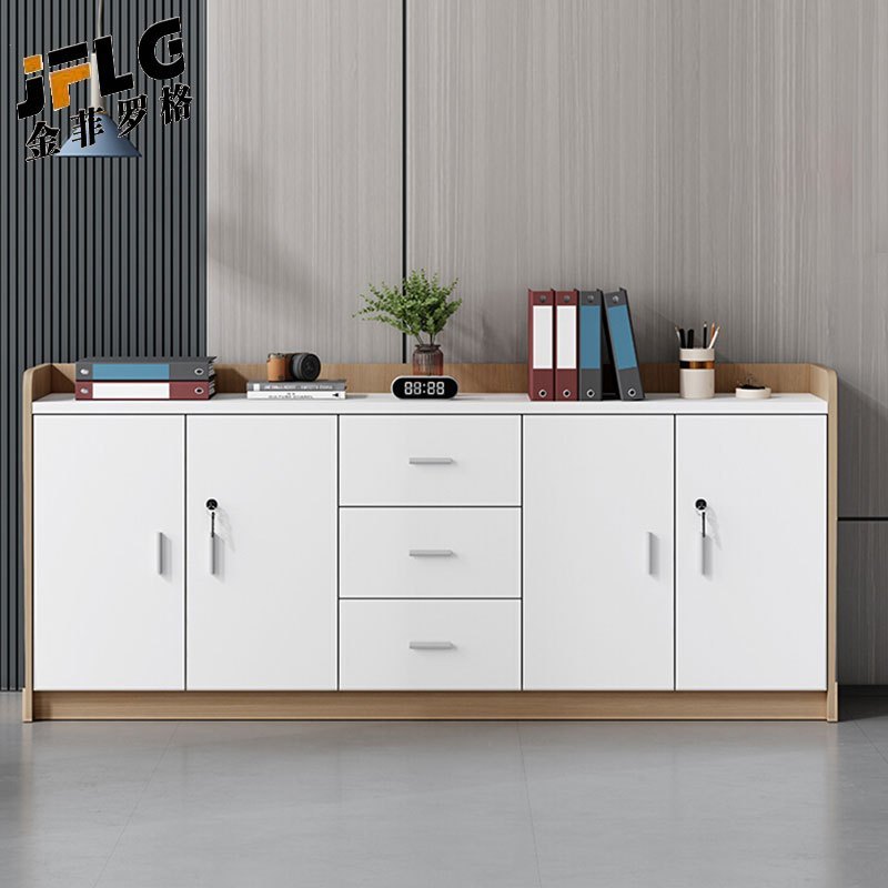 苏宁 金菲罗格 办公家具 可定制颜色会议茶水柜储物柜 1600*400*800四门矮柜高清大图
