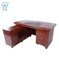 <万保>油漆办公桌 办公家具 现代中式 油漆办公台 职员桌 油漆班台 中式油漆漆面电脑台
