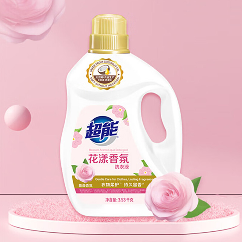 超能洗衣液花漾香氛柔护持久留香3.53kg1110232001高清大图