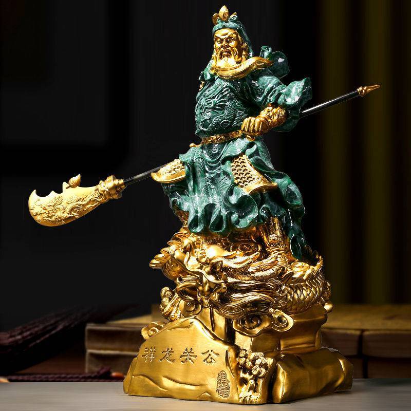 关公摆件招财关公像佛像关羽武财神关二爷财神爷家用供奉神像大号关公