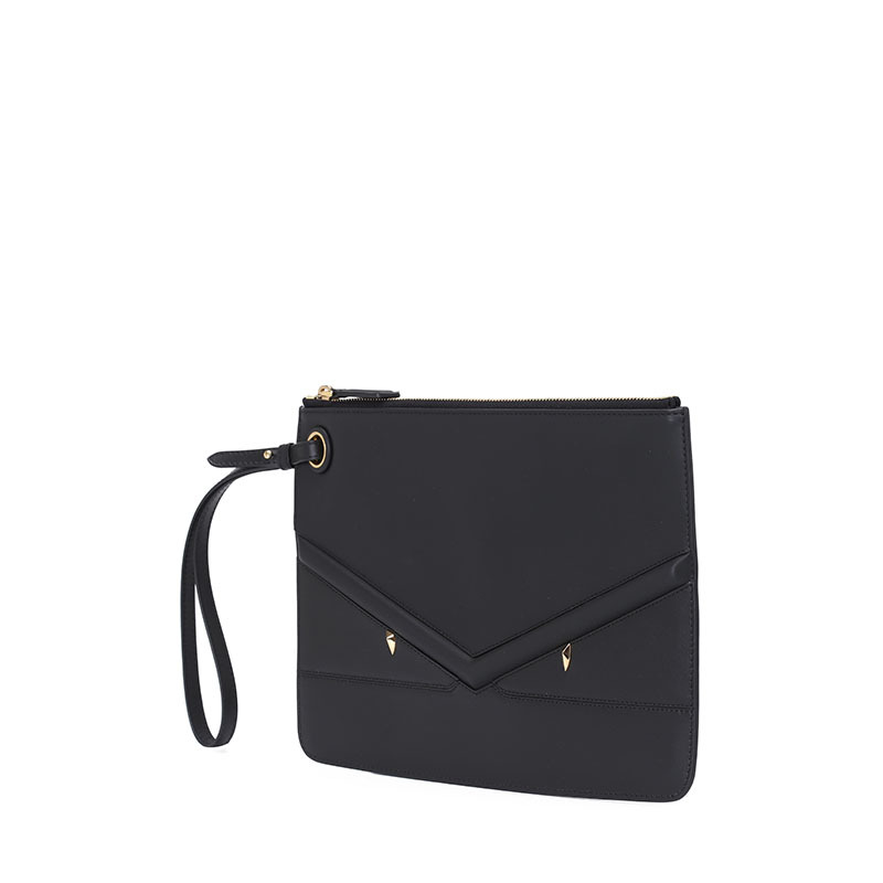 fendi芬迪女包铆钉怪兽眼睛手拿包8bs021