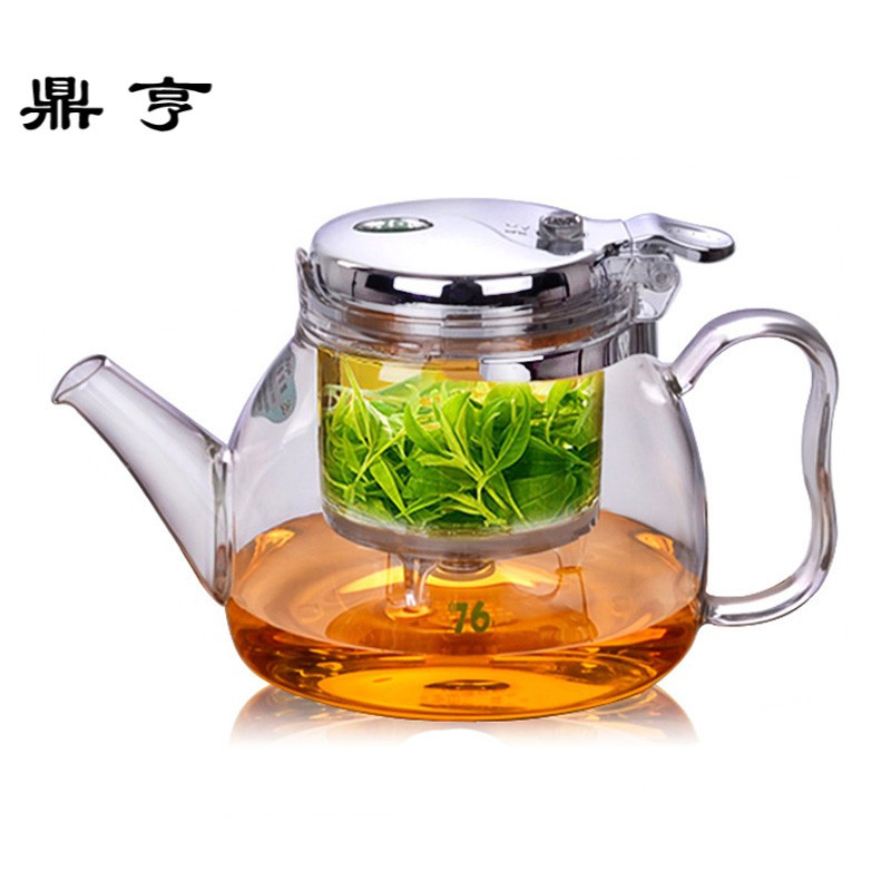 鼎亨台湾飘逸杯泡茶壶耐热全拆洗过滤泡茶器家用玻璃茶壶套装茶具