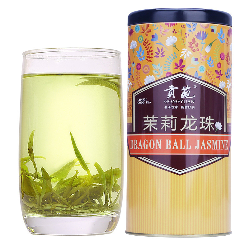 贡苑 茶叶 花草茶 茉莉龙珠茉莉花茶250g/罐