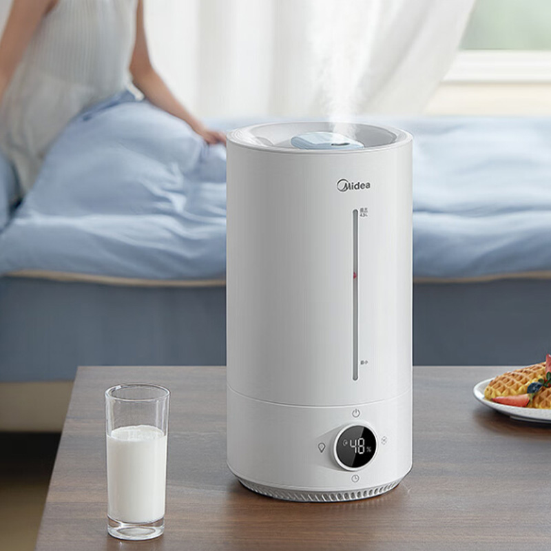 美的加湿器4.5L白色超声波SC-V50一体式水箱机身密封无缝隙高清大图