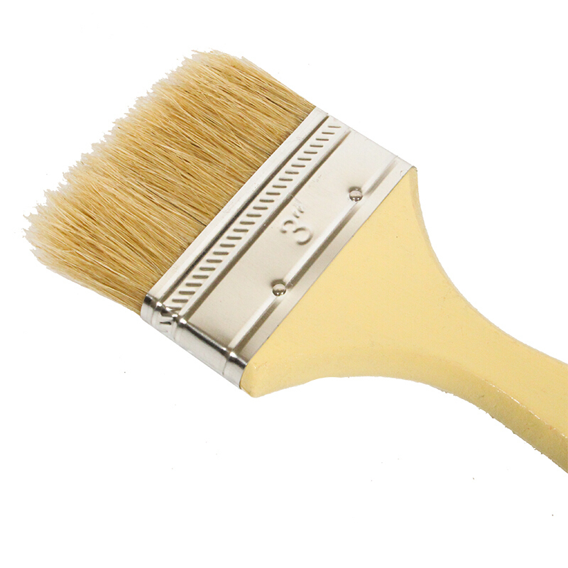 工霸gongba扁油刷加厚猪鬃毛油漆刷子红尖漆柄
