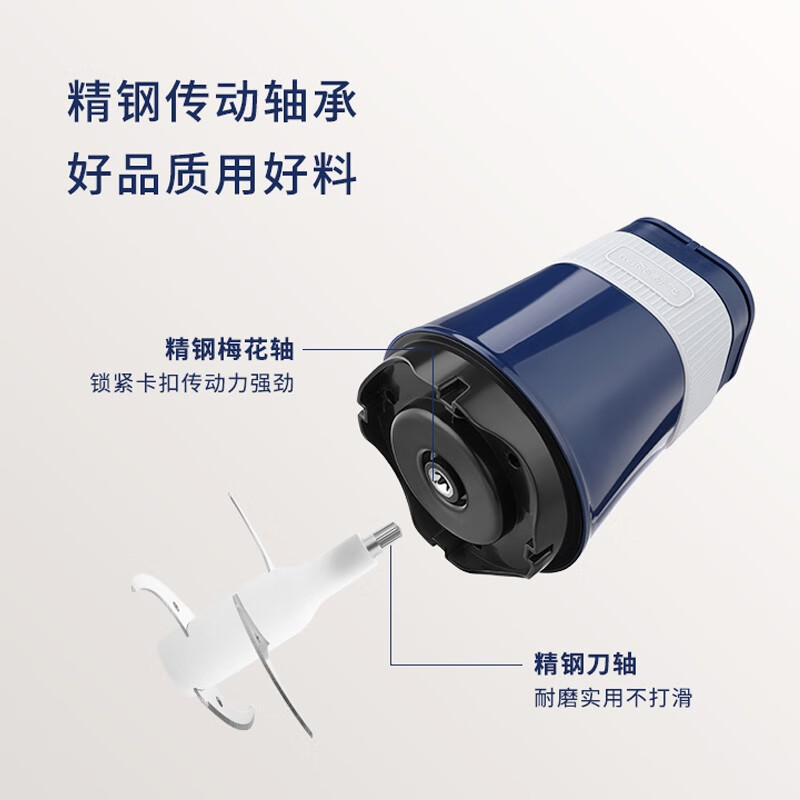 新飞(Frestec) 绞肉机 1.8L FTJR-005E家用电动大容量加厚玻璃碎肉机不锈钢蒜泥器小型多功能搅拌饺子高清大图