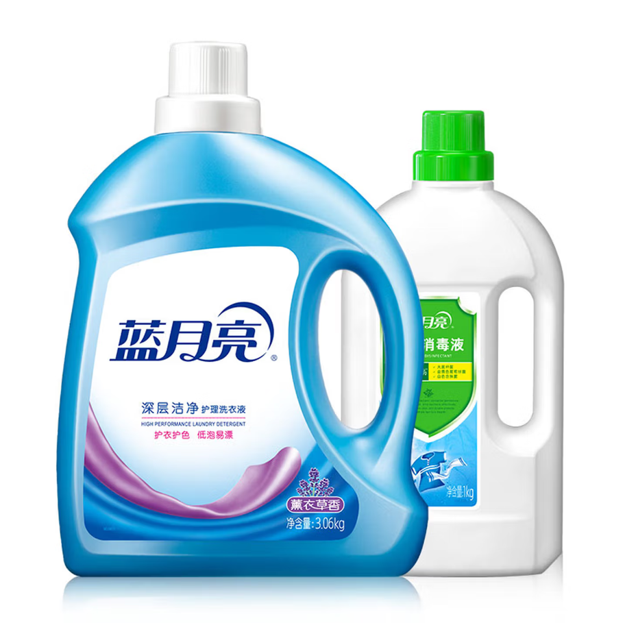 蓝月亮深层去渍洗衣液强力除菌抑菌科技呵护全家衣物