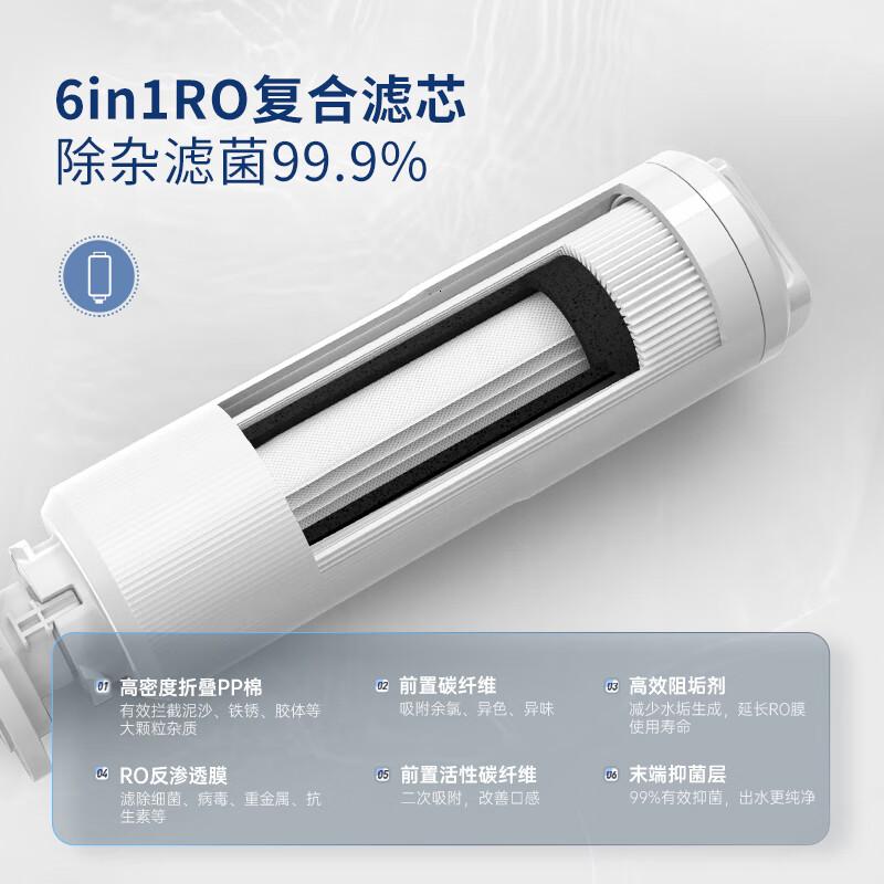 摩飞电器(Morphyrichards)即热式净水器 家用台式加热直饮 RO反渗透净饮一体机MR6050A灰高清大图