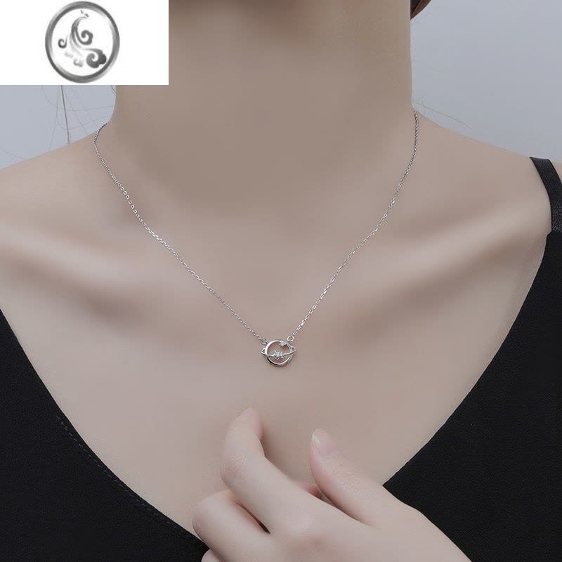 JiMis925银银小行星项链ins简约小众设计感锁骨链气质冷淡风礼物生日图片