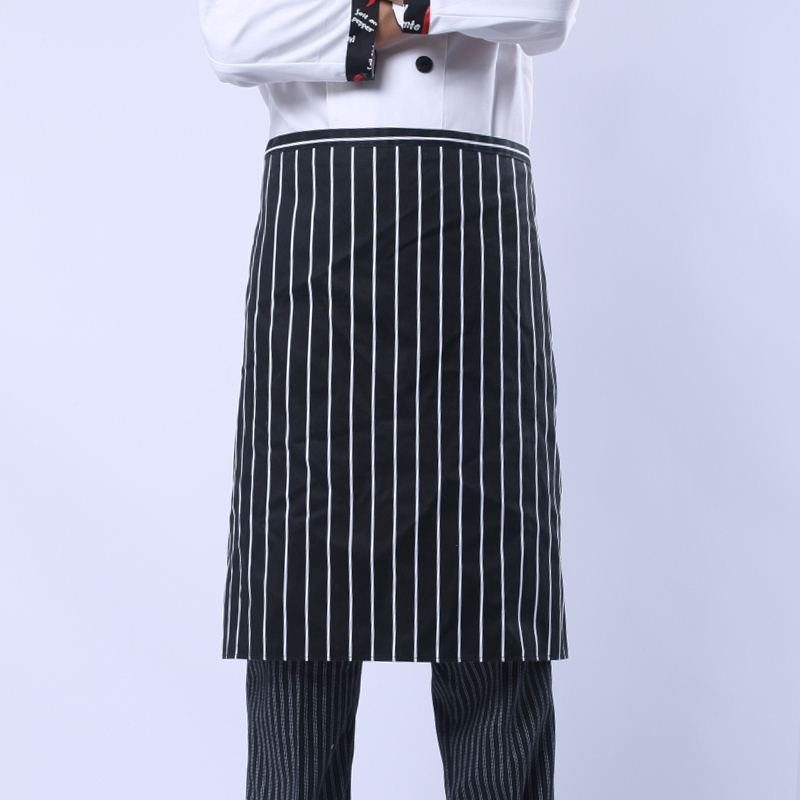 厨师围裙酒店用品半截围裙男女带篼厨房专用金铂喜厨师围裙半身