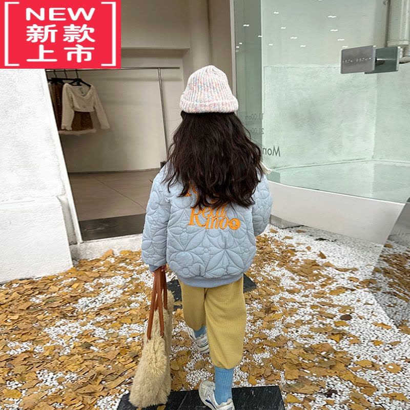 可莉允女童加绒卫裤2022冬季新款儿童加厚休闲裤宝宝保暖束脚裤保暖裤图片