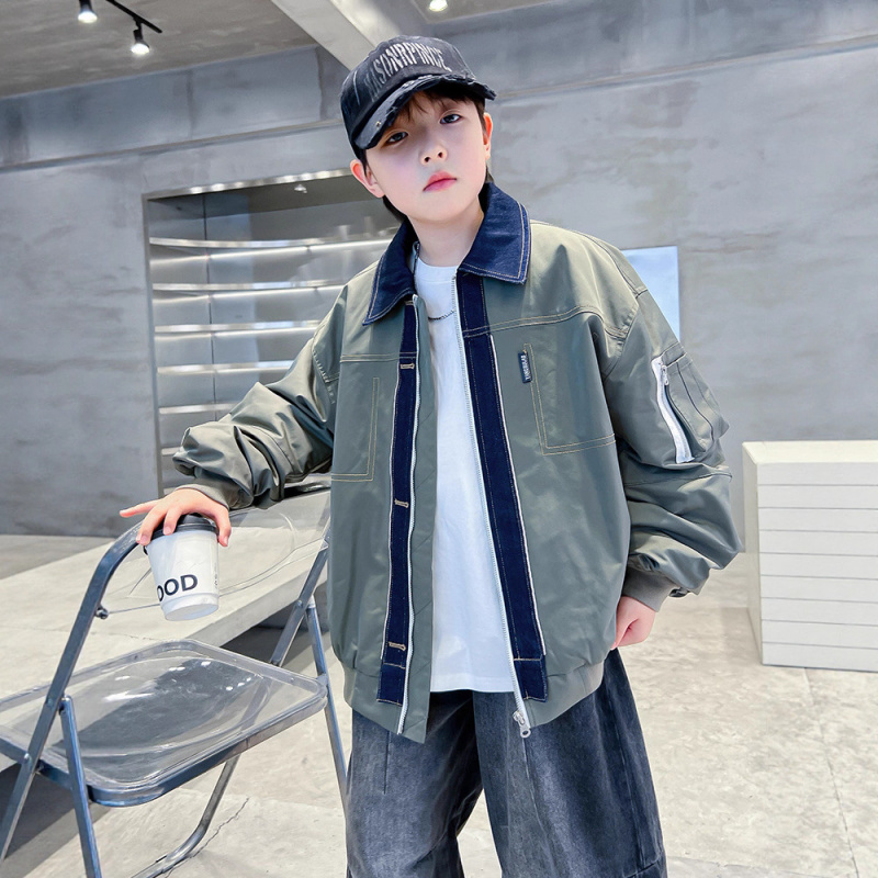 儿童装男童外套春秋款2026新款春季休闲青少年男孩春装酷帅衣服潮