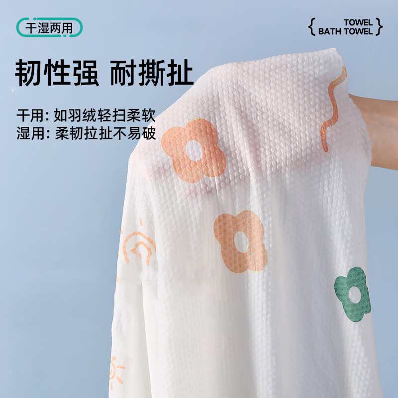 四万公里一次性毛巾浴巾加大加厚非压缩浴巾成人棉柔巾酒店一次性旅行用品高清大图