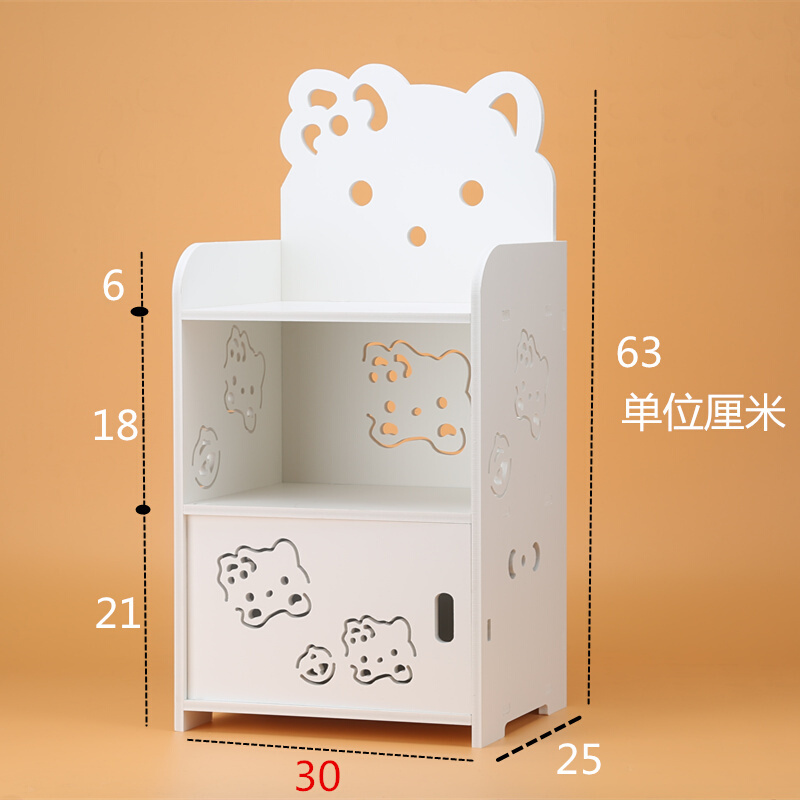 简约床头柜现代客厅储物收纳柜卧室储物柜小柜子欧式简易床头柜B31加高加深无抽屉床头柜组装