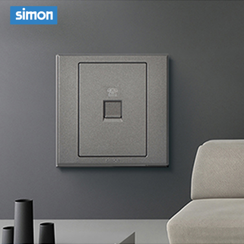 西蒙(simon) E3 插座开关插板86型开关插座面板 电话插座