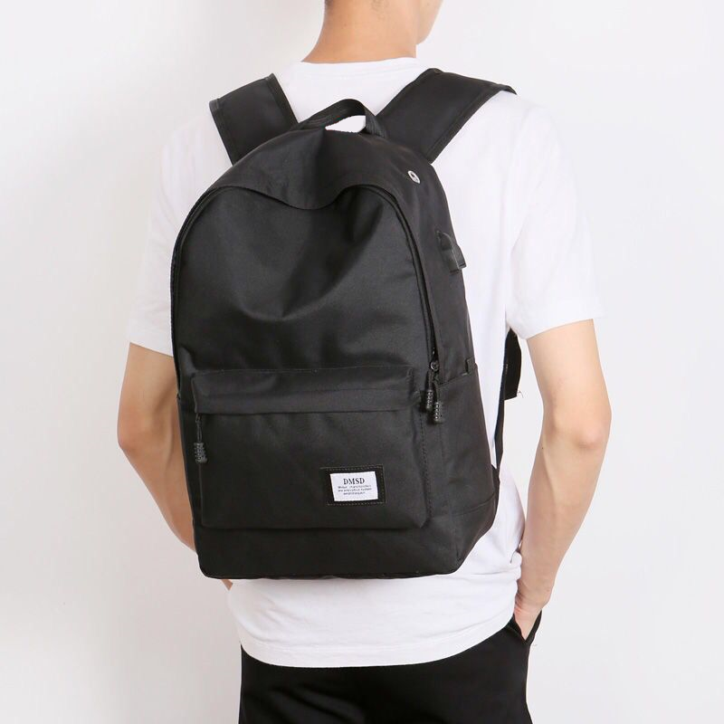 休闲双肩包男书包男韩版潮初中高中学生时尚旅行大容量电脑背包