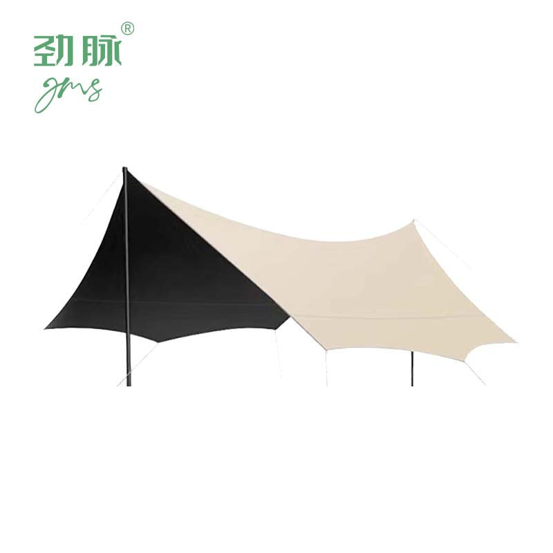 劲脉 露营黑胶天幕 蝶形八角-450*300*220CM 顶高清大图