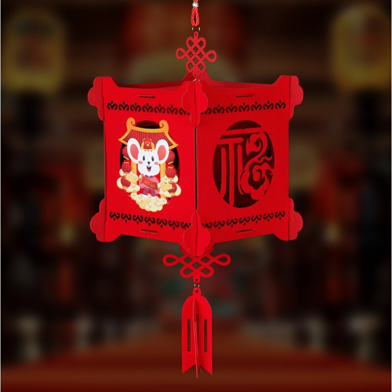 2020春节鼠年无纺布灯笼挂饰节日喜庆宫灯挂件吊饰新年布置装饰品