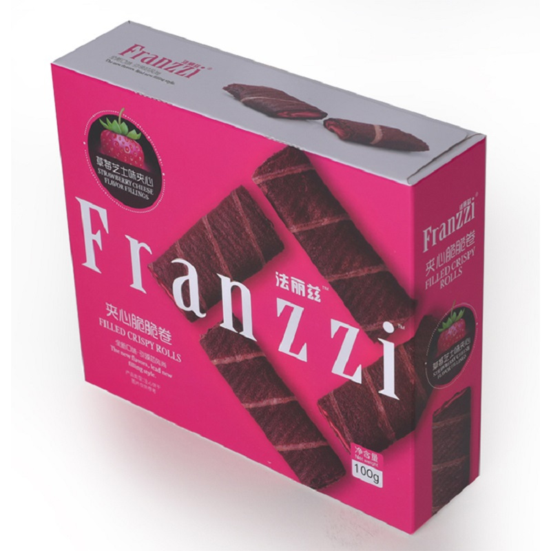 法丽兹(franzzi) 草莓芝士味夹心脆脆卷 100g*8