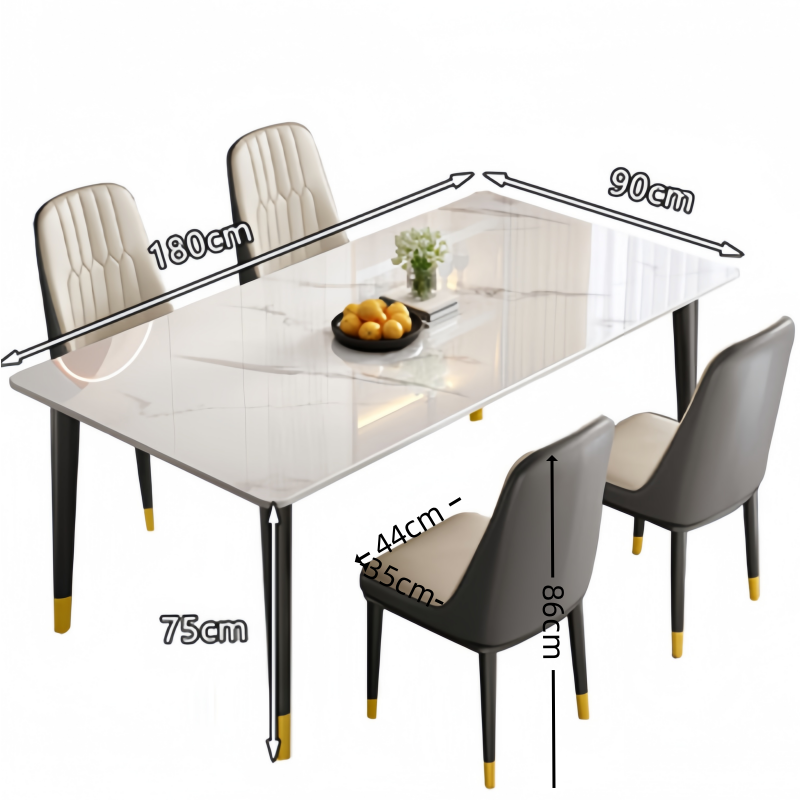 依韵珂餐桌一桌四椅180*90*75cm套高清大图