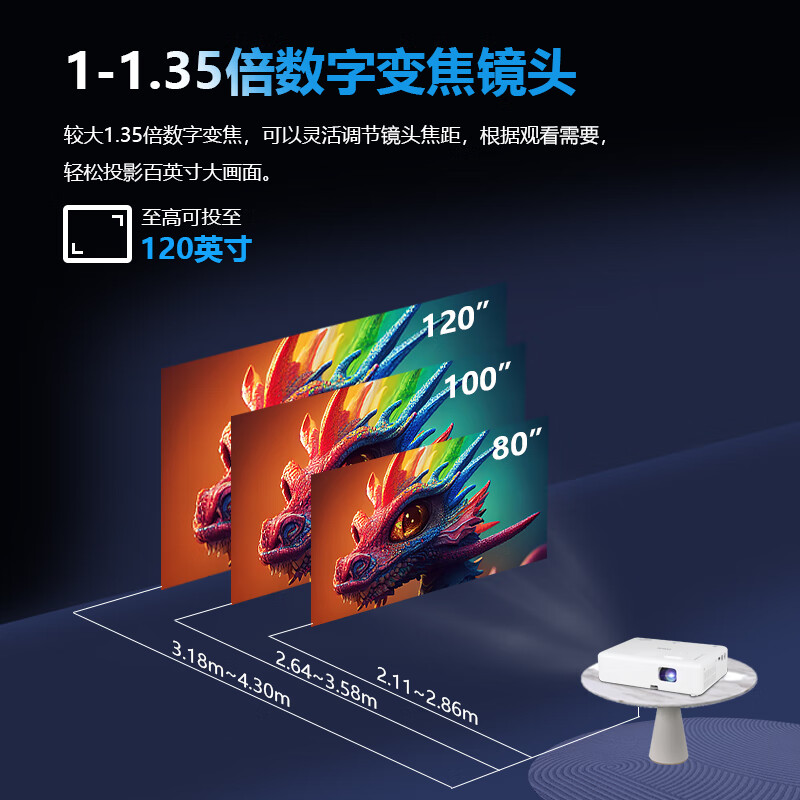 爱普生CO-FH01投影仪办公投影机培训办公会议高亮白天直投 投影仪办公商务培训会议家用客厅 投影机高清大图