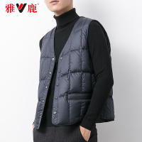 雅鹿男士羽绒马甲男外套2019新款加厚加大码坎肩中青年背心马夹