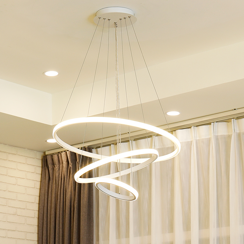 个性北欧风新款灯具视频介绍_尊阁 简约现代led铝材吊灯创意几何豪