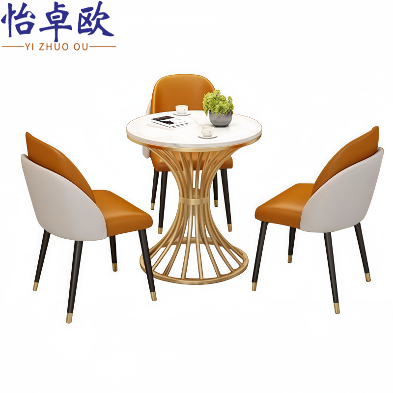 怡卓欧桌椅组合一桌二椅高清大图