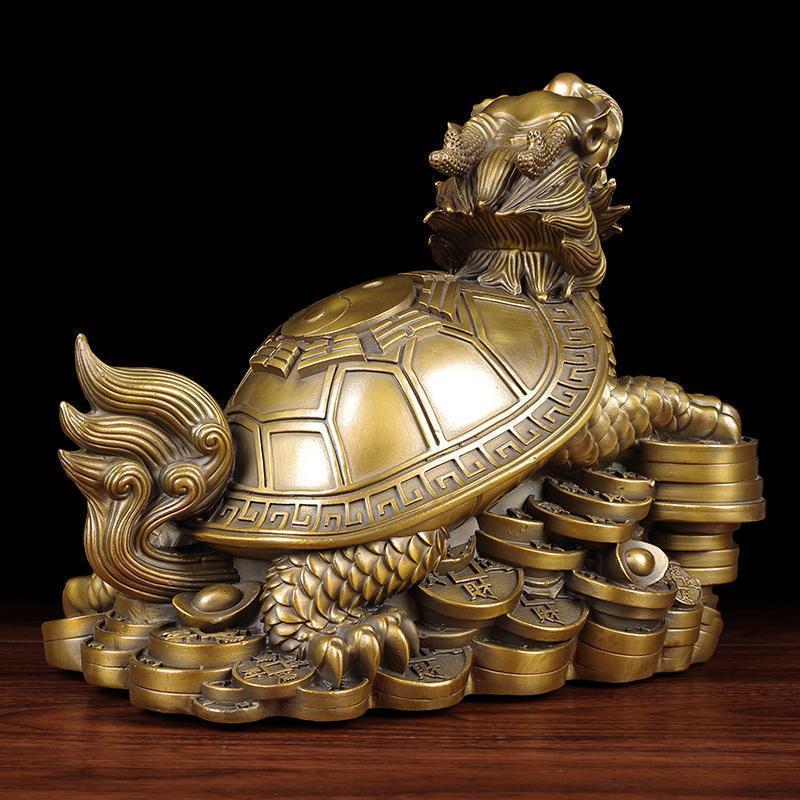 纯铜八卦龙龟摆件龙龟办公室家居龙头龟工艺品客厅摆件装饰品_121_529