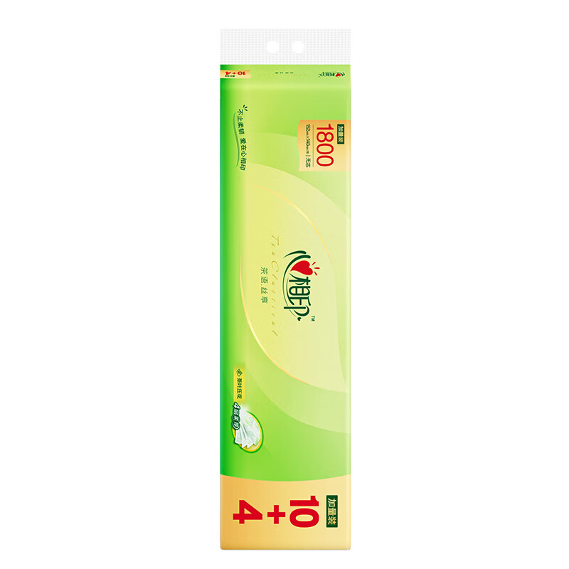 心相印 茶语丝享系列4层无芯卫生纸 129g/卷 14卷/提 1提装 RW512高清大图