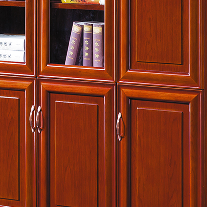 臻远ZY051426木质文件柜油漆贴木皮资料柜书柜 三门高清大图