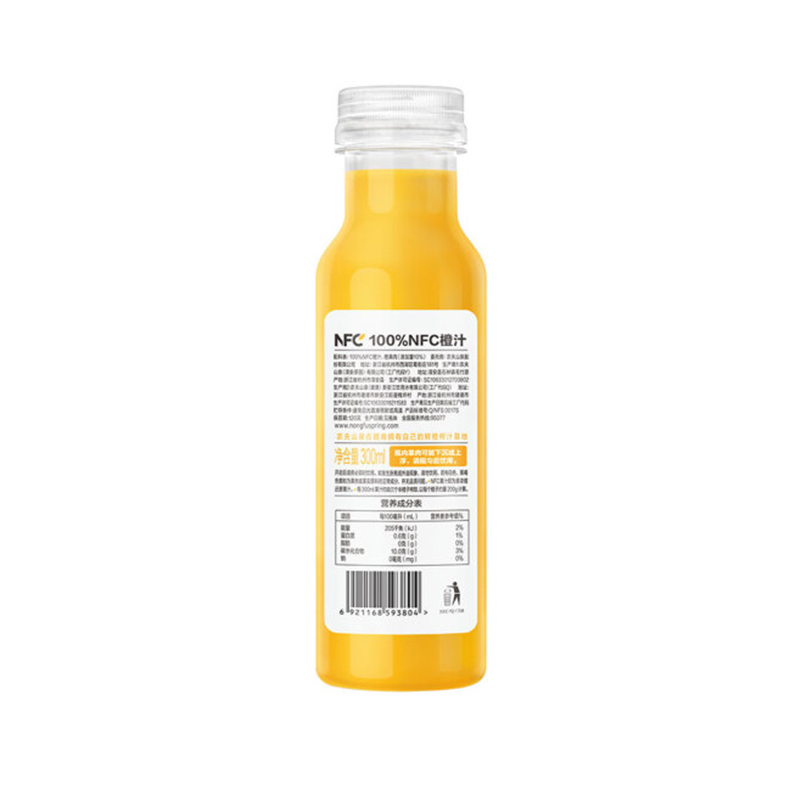 农夫山泉 NFC果汁饮料 100%NFC橙汁300ml