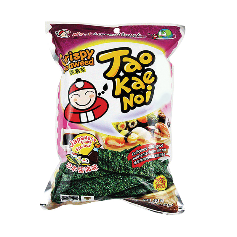 老板仔香脆紫菜酱油风味32g 海苔卷 脆紫菜 烤海苔卷 即食进口零食