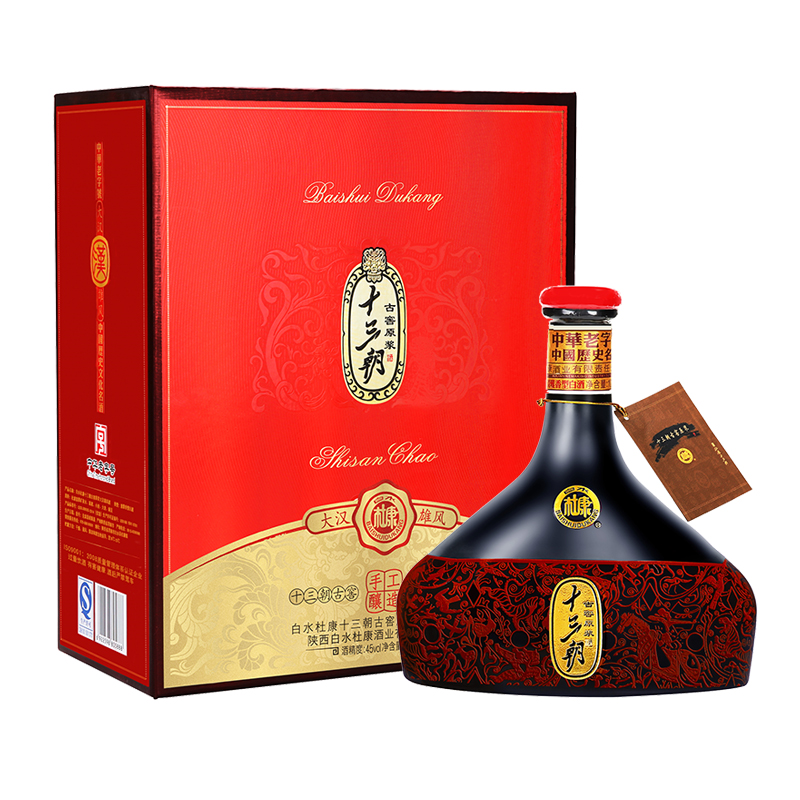白水杜康十三朝大汉雄风45度1000ml礼盒装清雅香型白酒参数