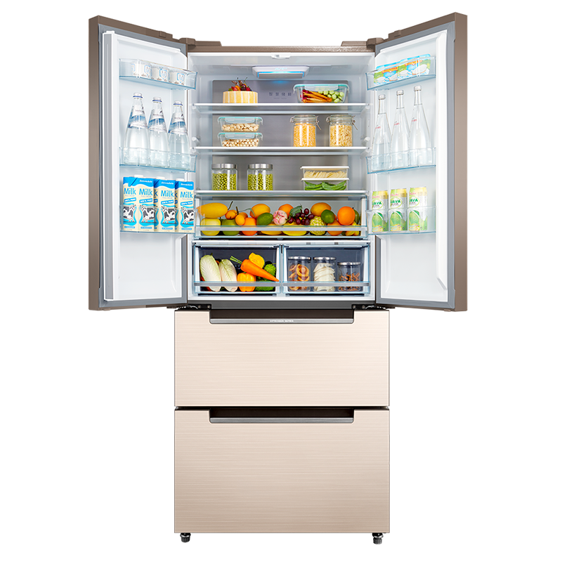 美的mideabcd516wgpm法式四门冰箱516升pst暴风离子净味智能杀菌极地